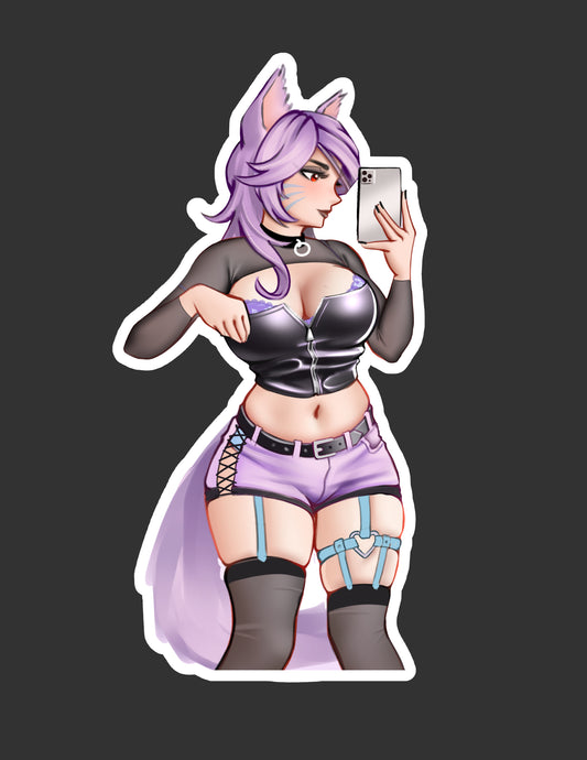 Pastel Goth Ahri Sticker