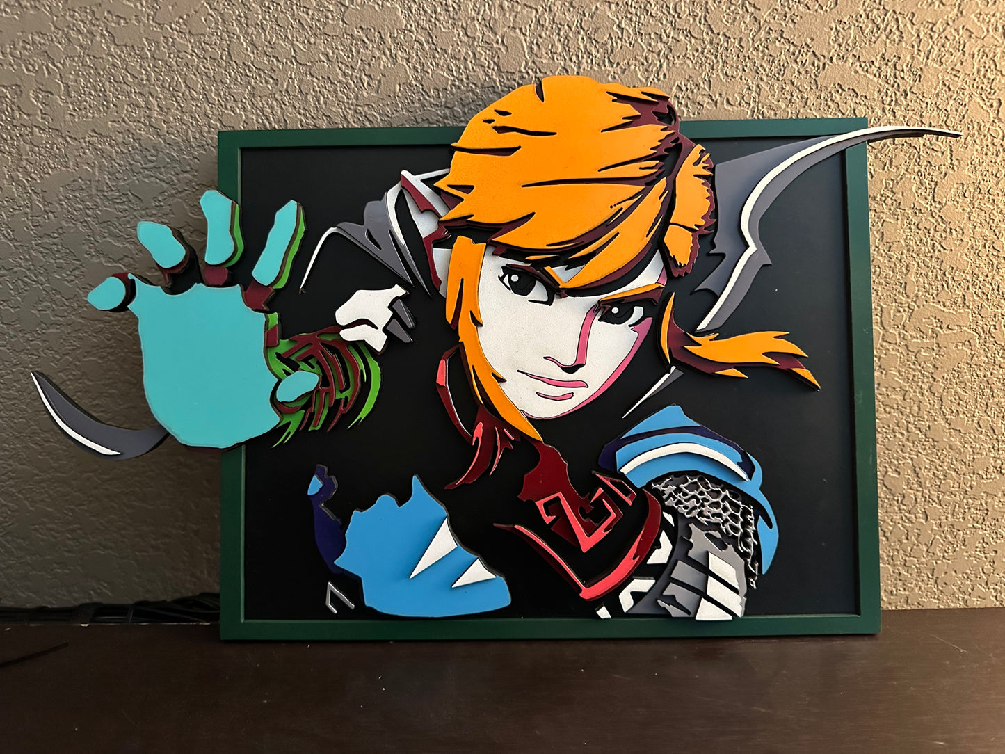 Link Tears of the Kingdom 3D Wood Portrait - Pop Art