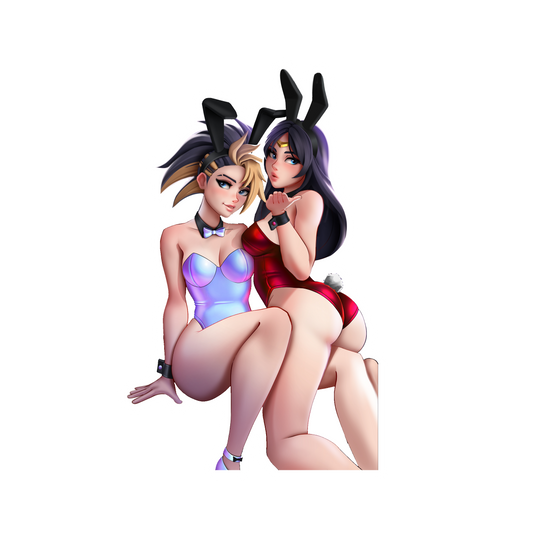 Akali and Irelia Bunny Girl Sticker 2