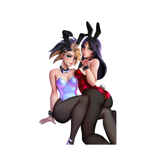 Akali and Irelia Bunny Girl Sticker