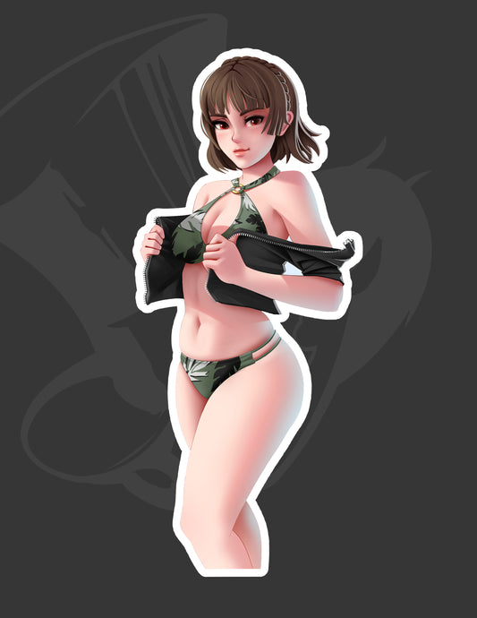 Makoto Swimsuit Sticker (Green)