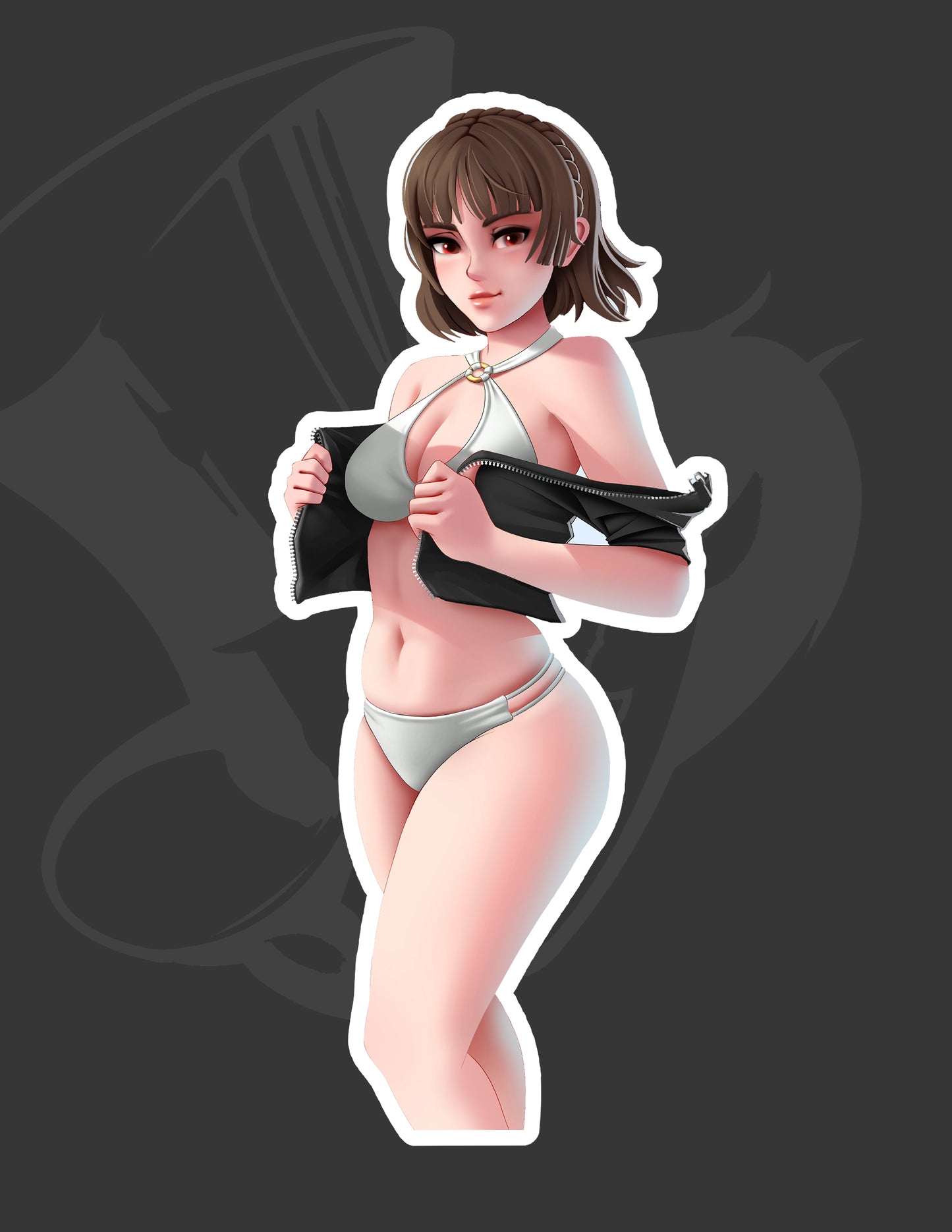 Makoto Swimsuit Sticker (White)