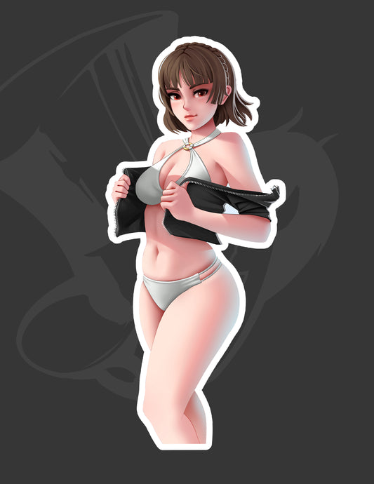Makoto Swimsuit Sticker (White)