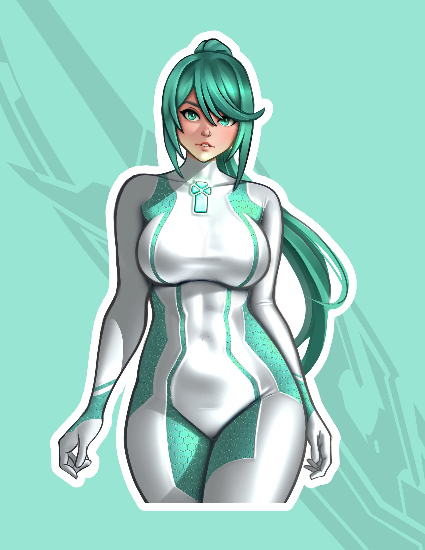 Pneuma Zero Suit Sticker (White)