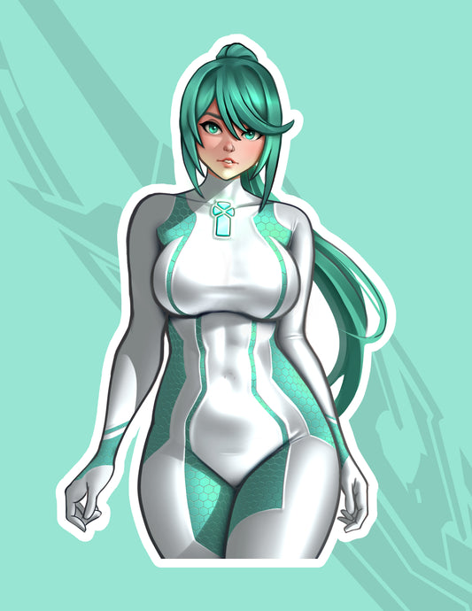 Pneuma Zero Suit Sticker (White)