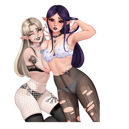 Zelda and Hilda Underwear Sticker