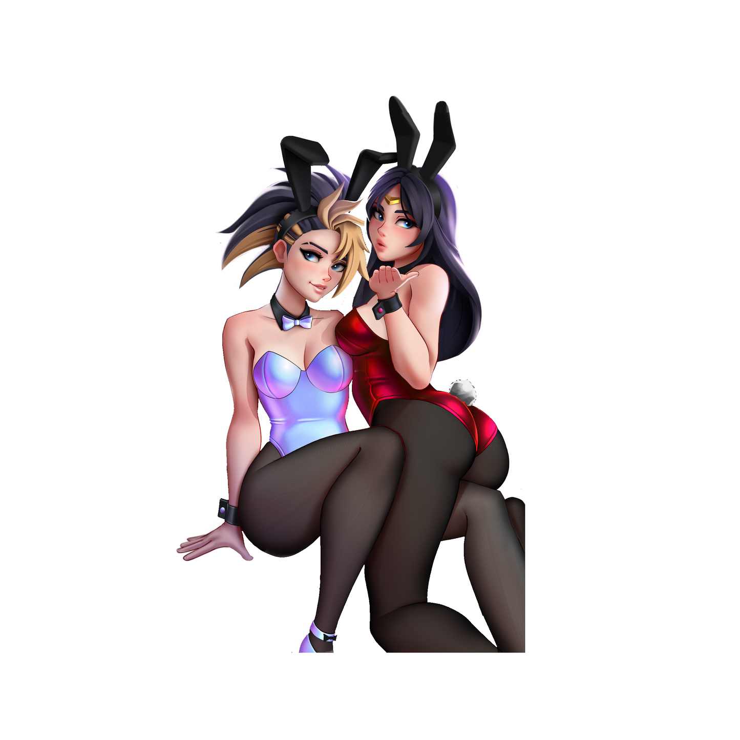 Akali and Irelia Bunny Girl Sticker