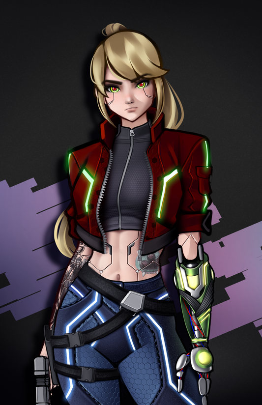 Samus Cyberpunk Print