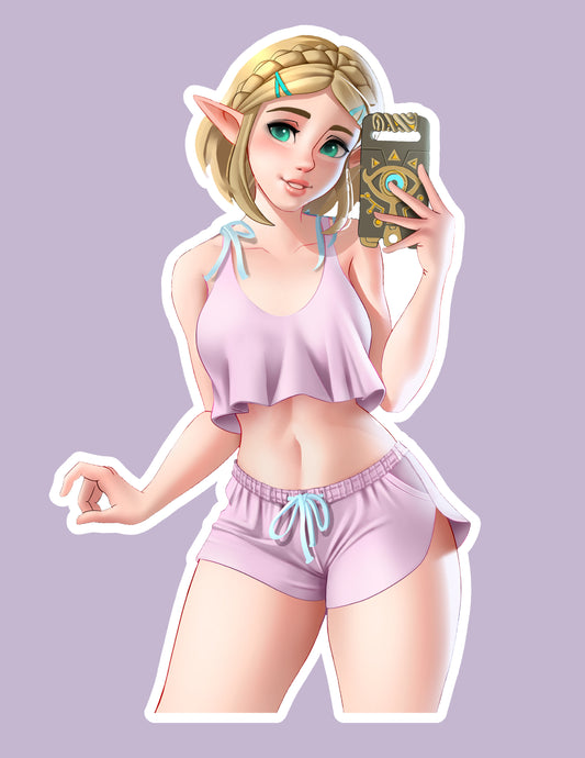Zelda - Pajamas Sticker (Short Hair)