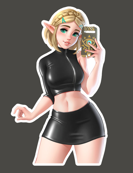 Zelda - Leather Outfit Sticker (Short Hair)