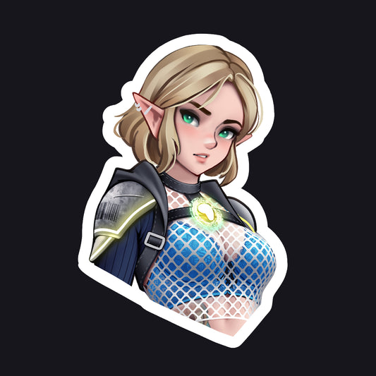 Zelda Cyberpunk Sticker (Bust)